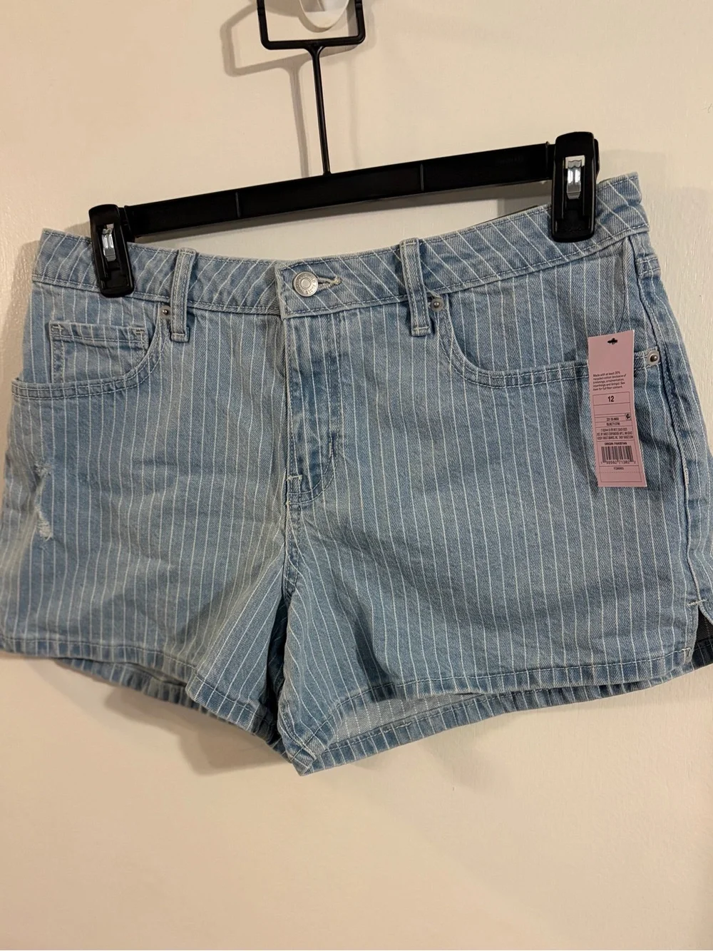 wild fable Light Blue Pinstripe Denim Shorts